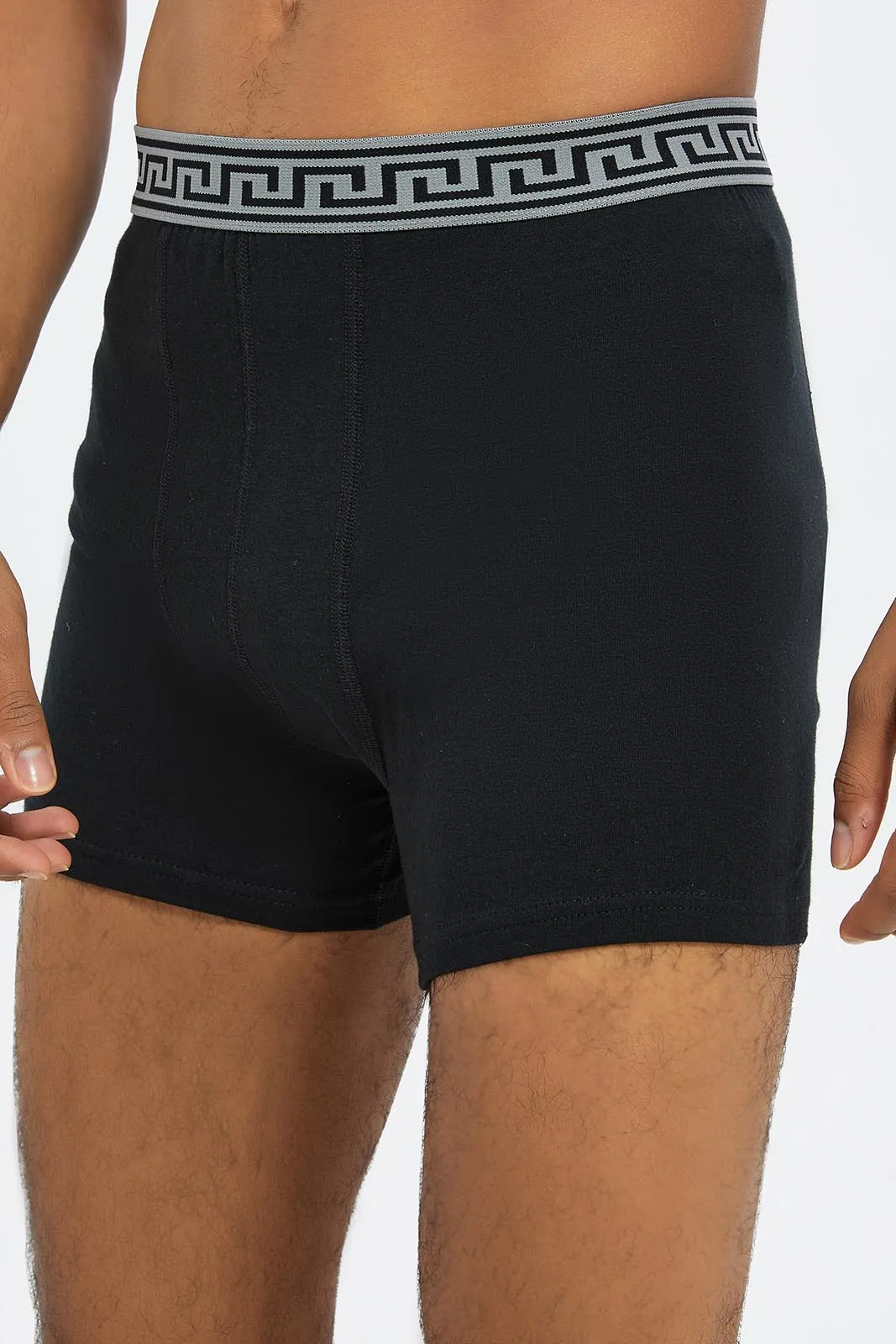 Men Balck And Grey Hipster Brief Set (Pack of 2)