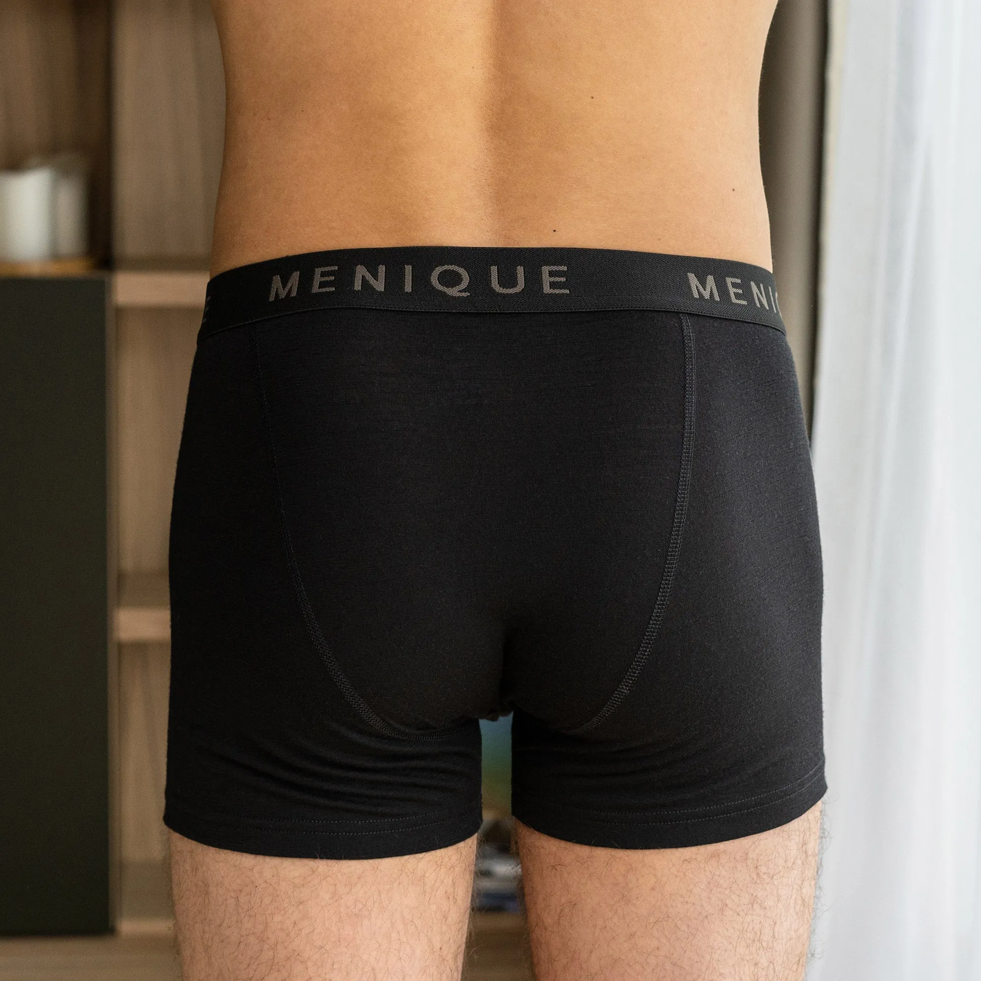 Men Merino Short Boxer Briefs 2-Pack S