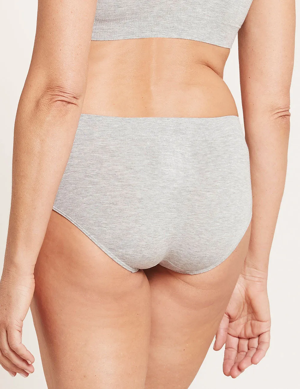 Midi Briefs - Light Grey Marl