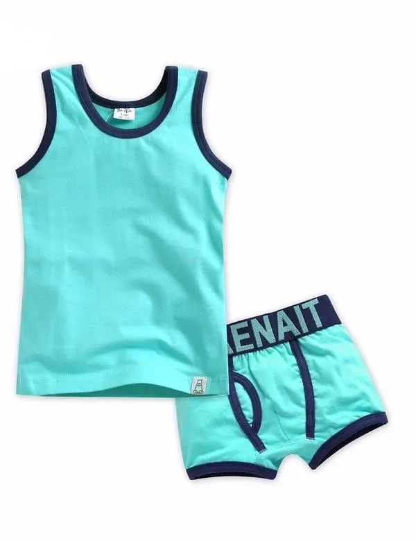 Mint Solid Undershirts & Boxers Set