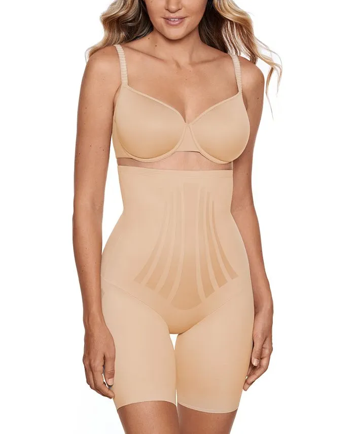 Modern Miracle 2569 Miraclesuit Women's High Waist Thigh Length Briefs, Tan/Beige