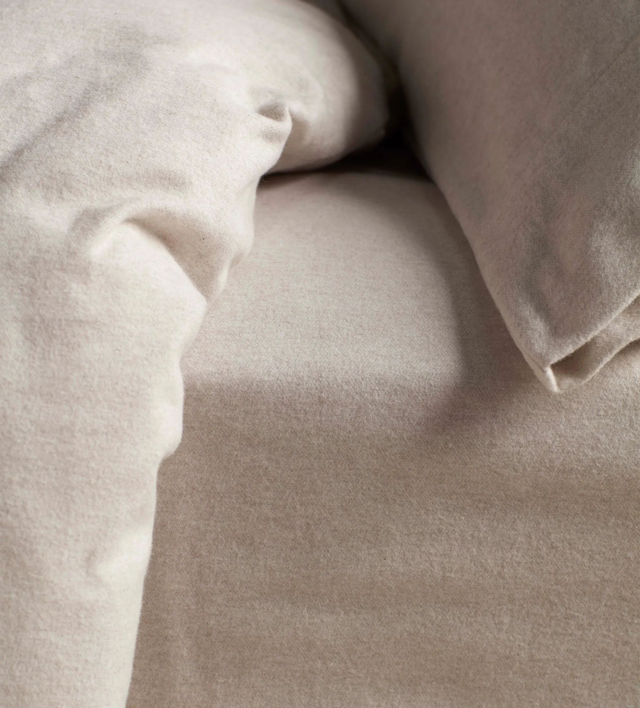 Natural Henry Brushed 100% Cotton Fitted Sheet