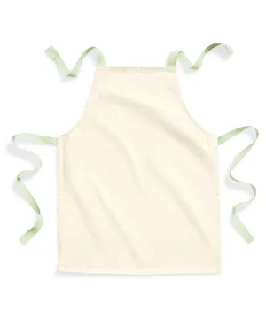 Natural/Pistachio - Fairtrade cotton junior craft apron