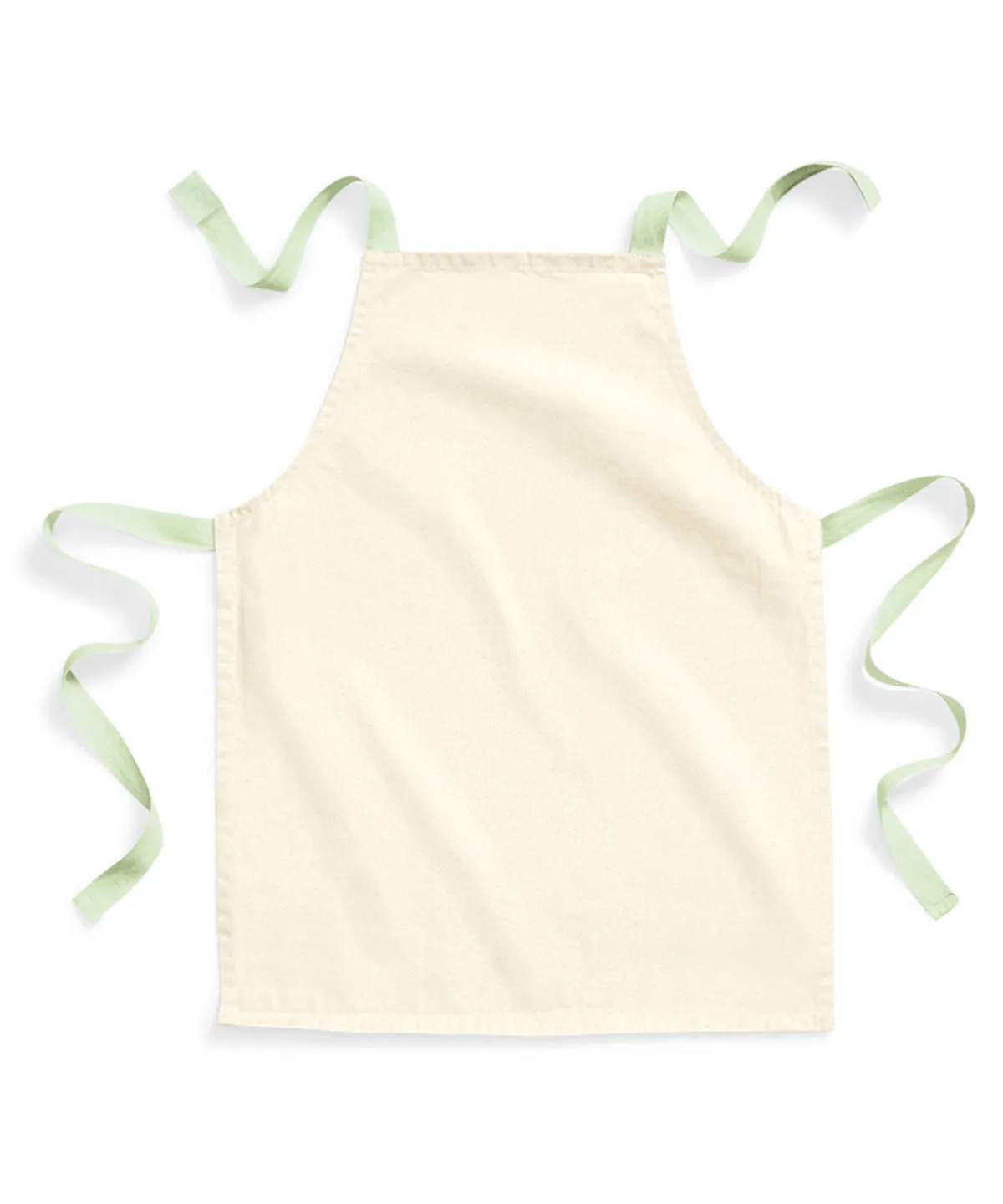 Natural/Pistachio - Fairtrade cotton junior craft apron