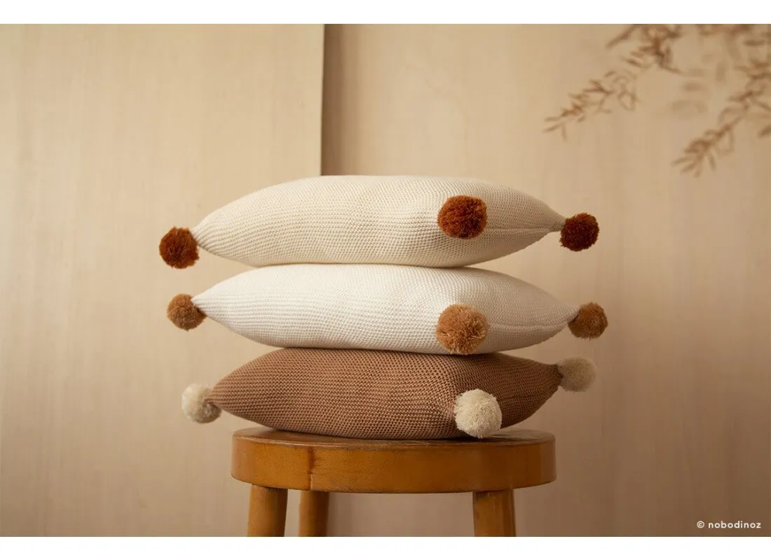 Nobodinoz So Natural Knitted Cushion - Milk