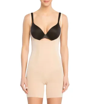 OnCore Open-Bust Mid-thigh Bodysuit Soft Nude