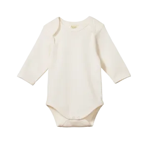 Organic Cotton Long Sleeve Bodysuit - Natural