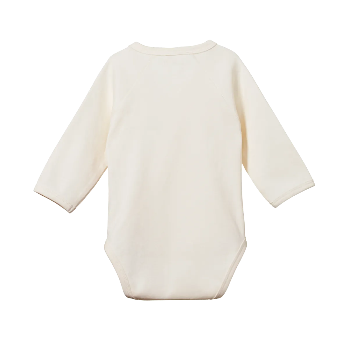 Organic Cotton Long Sleeve Bodysuit - Natural