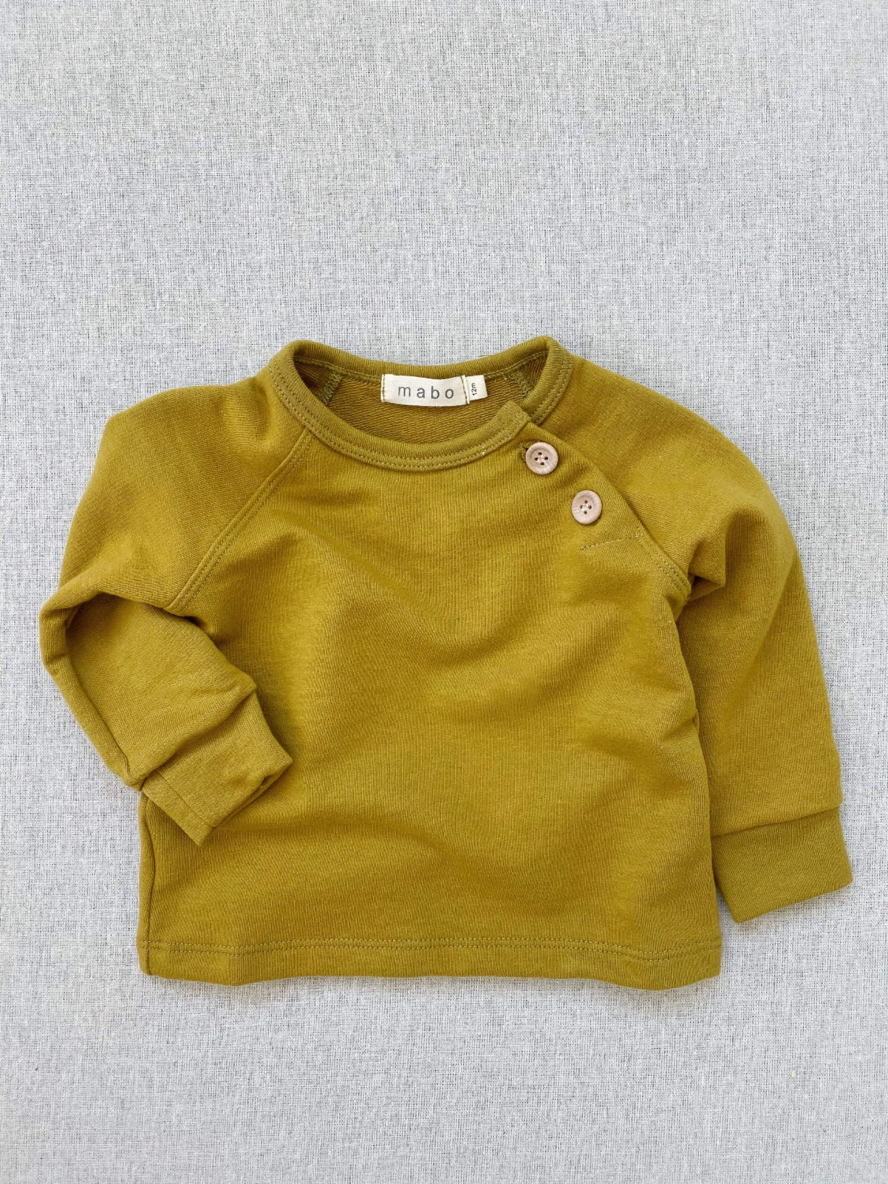 organic french terry sweatshirt - chartreuse