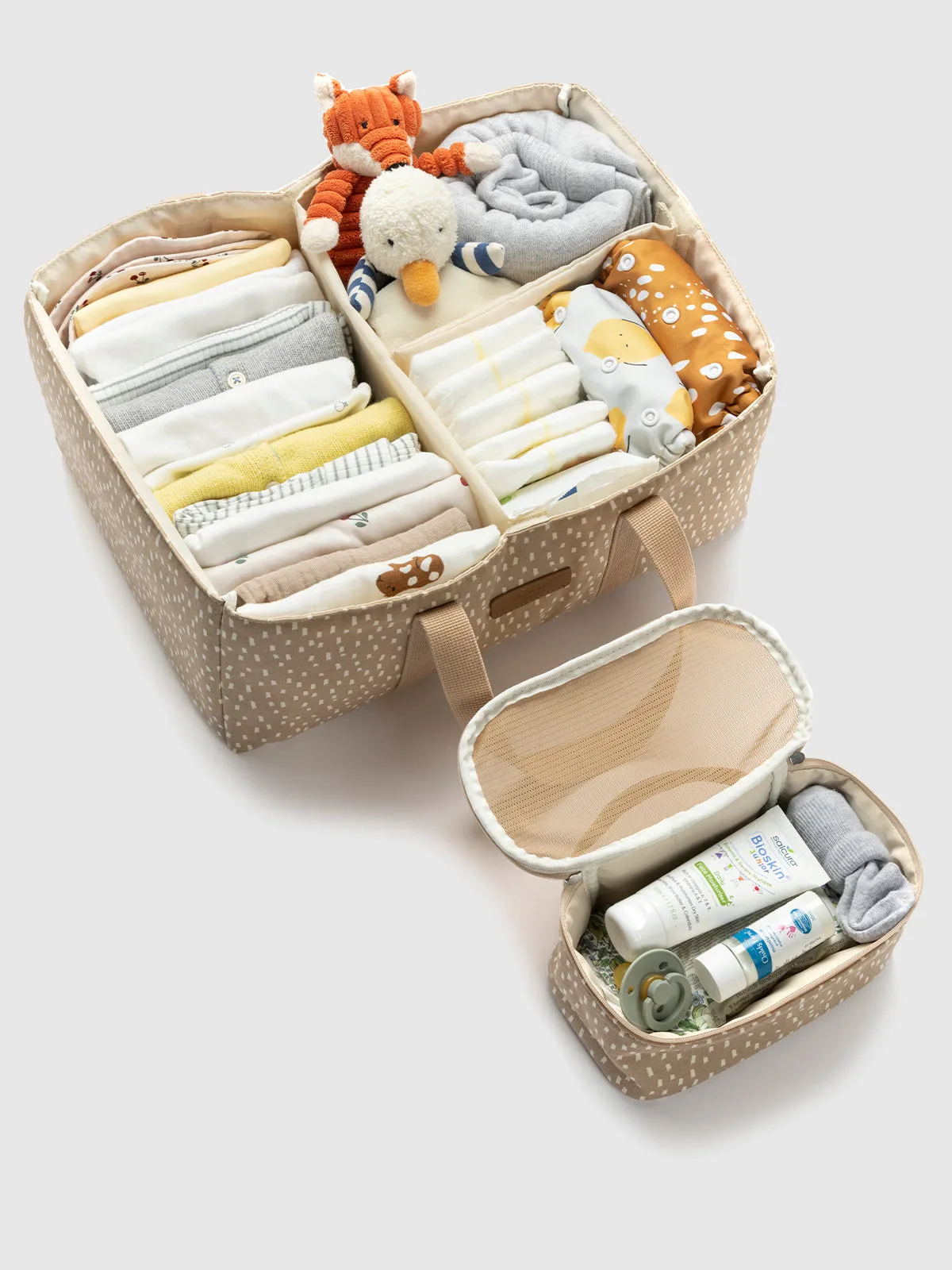 Organic Nappy Caddy Seashell