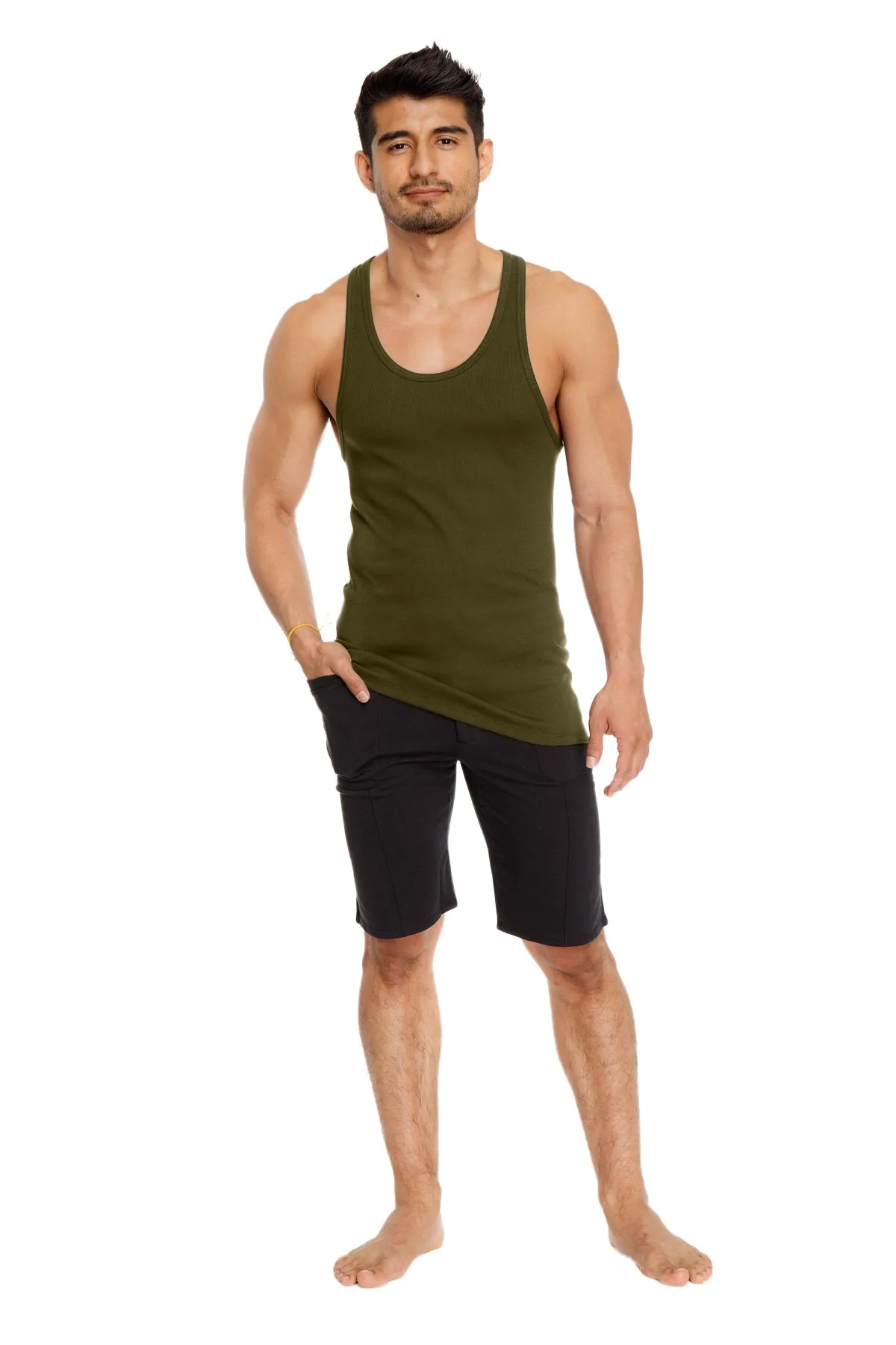 Racer-back Yoga Tank (ARMY Green)