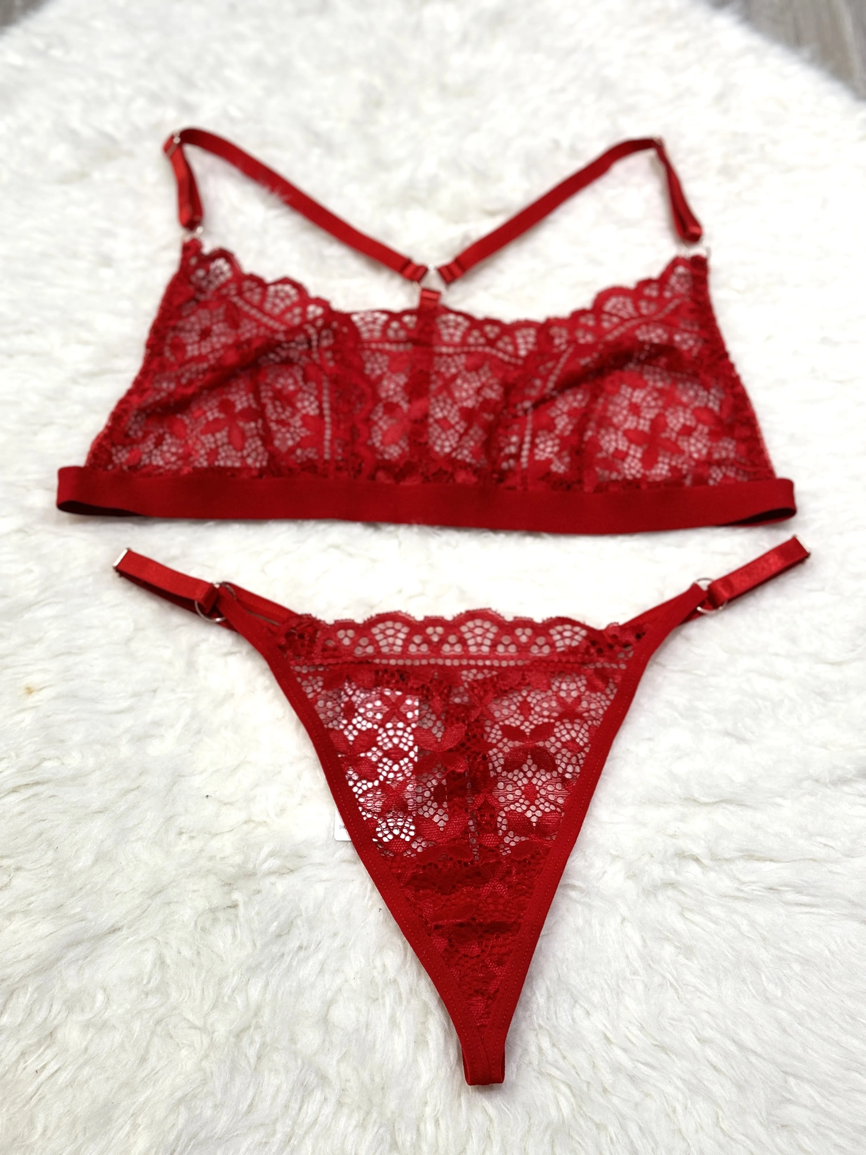 Sajiero Temple Flowers Embroidery Bikini