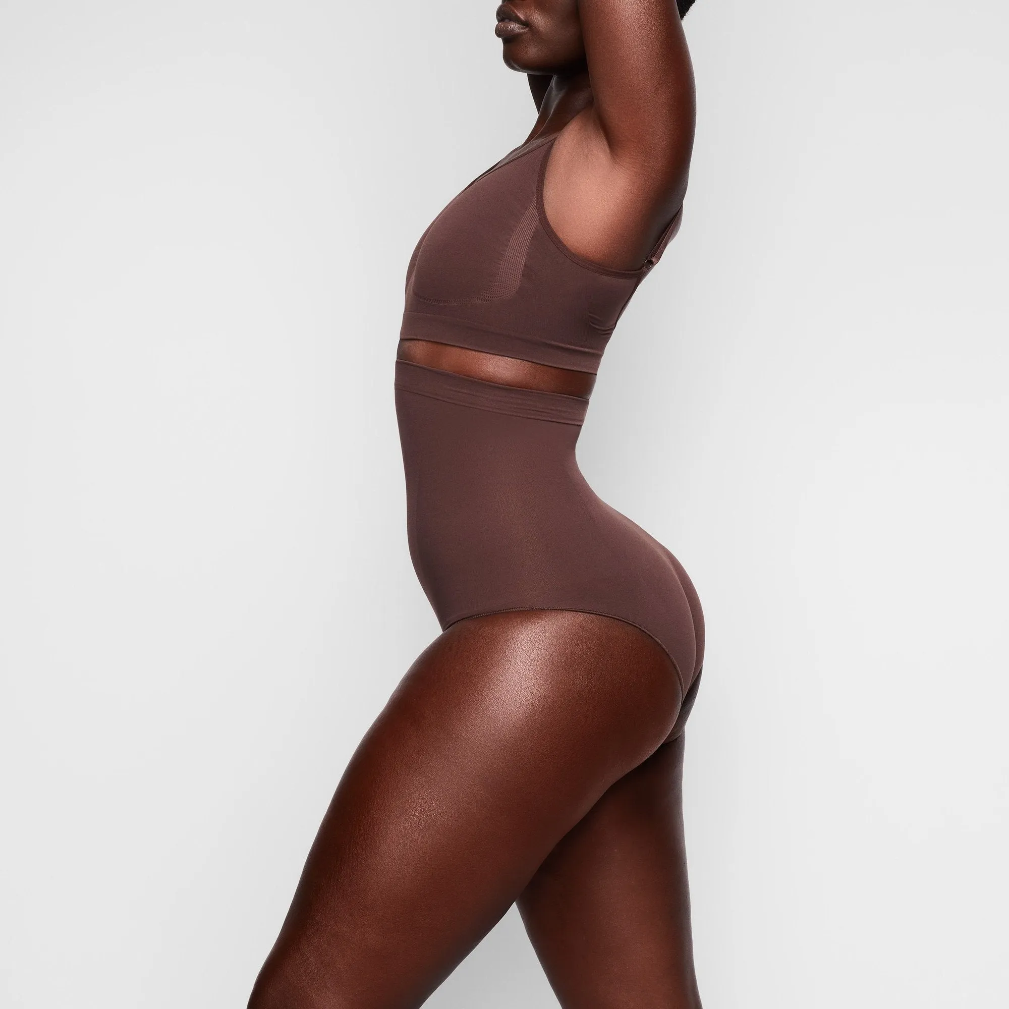 SCULPTING HIGH WAIST BRIEF | COCOA