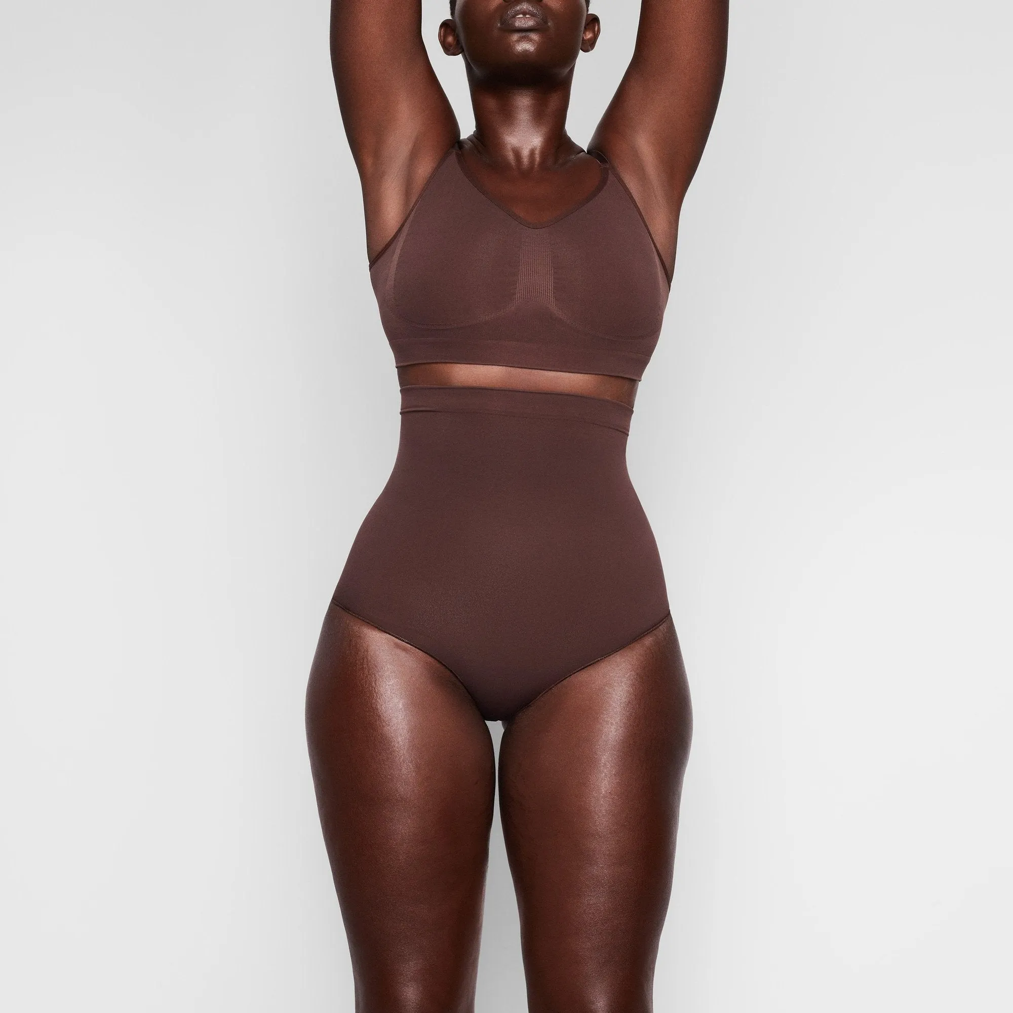 SCULPTING HIGH WAIST BRIEF | COCOA