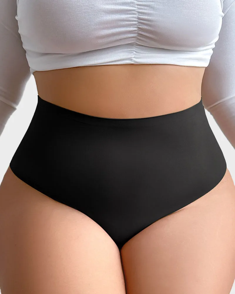 SheCurve®Seamless High-Rise Tummy Control Shaping Thong Panty