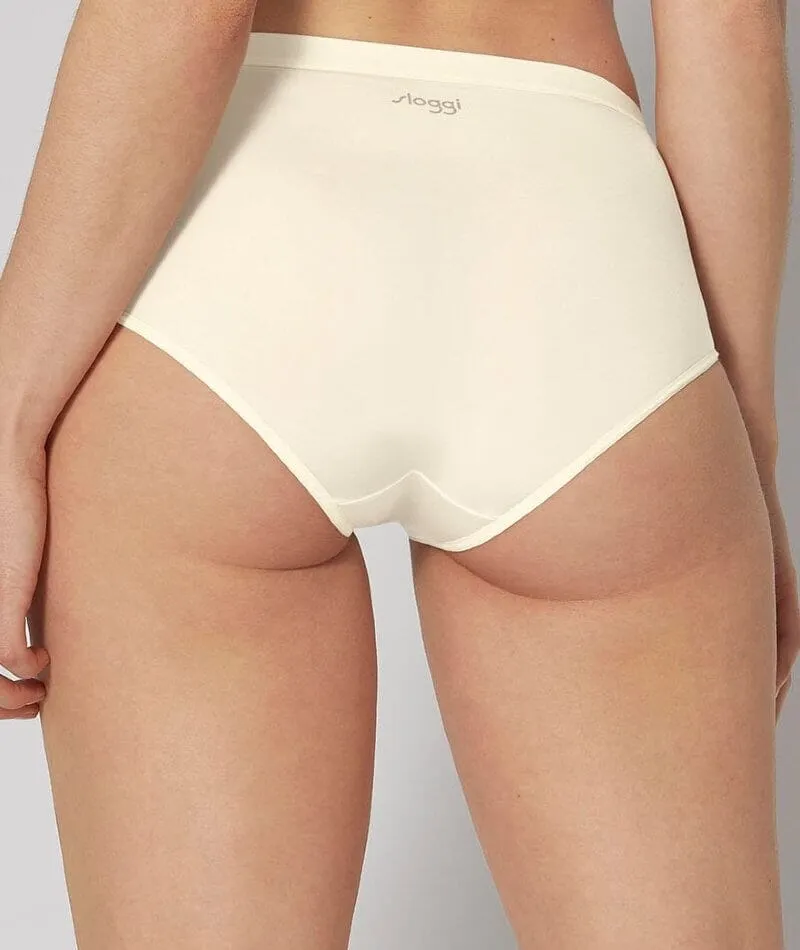 Sloggi WOW Comfort 2.0 High Waist Brief - Ecru White