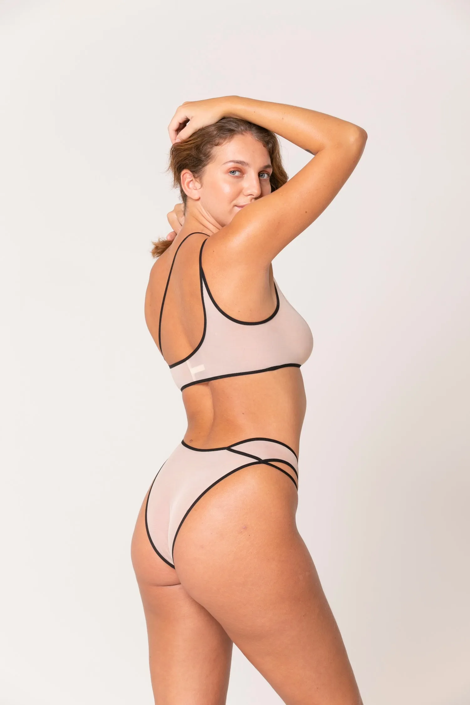 SPIRAL UNDIES / MID RISE / BEIGE