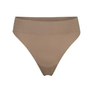 STRETCH RIB THONG | DESERT