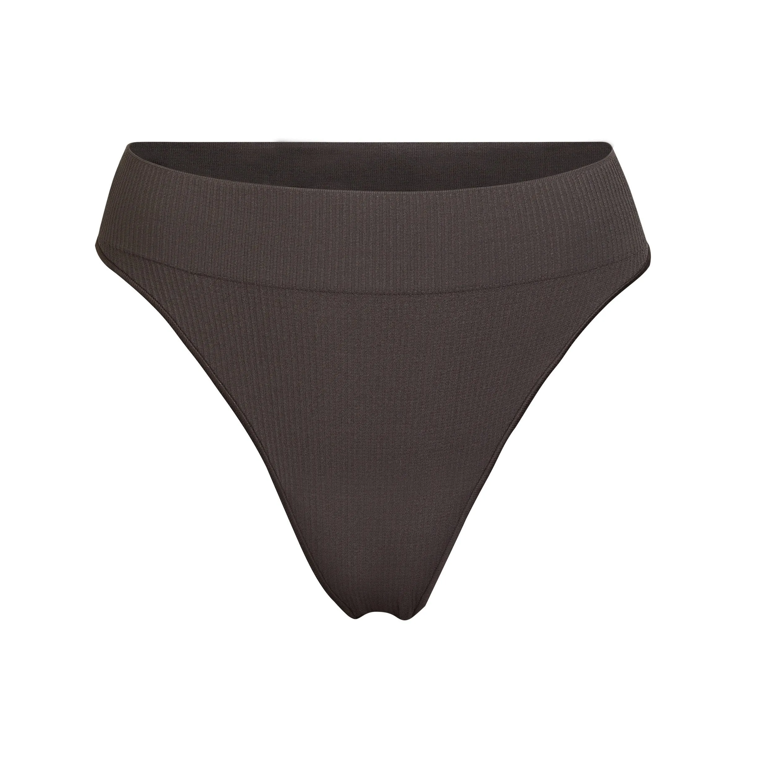 STRETCH RIB THONG | SOOT