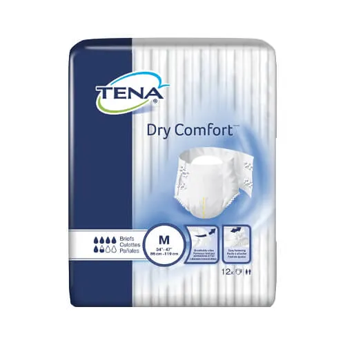 TENA Dry Comfort 67620 Incontinent Brief Pack of 12