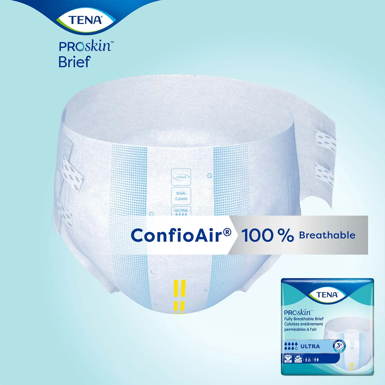 TENA ProSkin Ultra Incontinence Brief 48"- 59", Heavy Absorbency, Unisex, Large