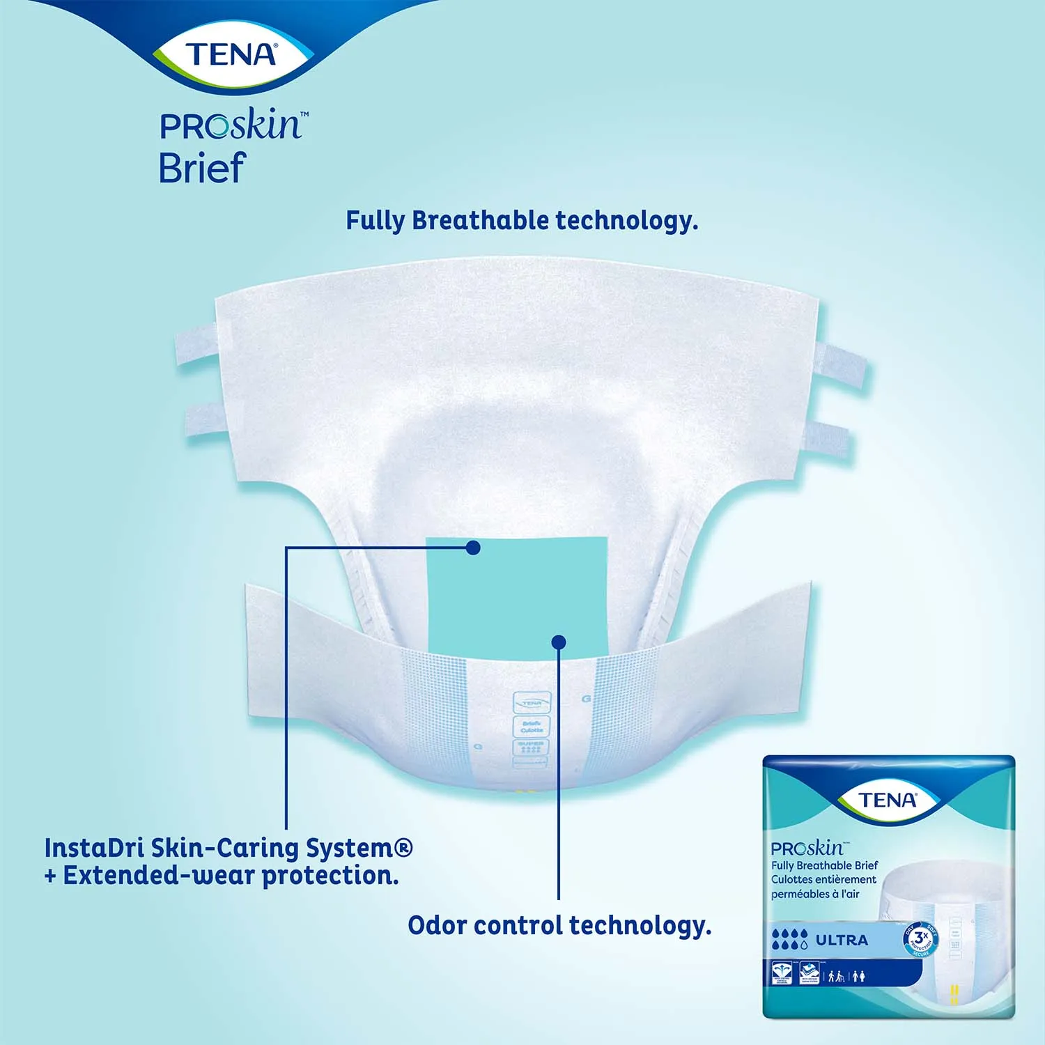 TENA ProSkin Ultra Incontinence Brief 48"- 59", Heavy Absorbency, Unisex, Large