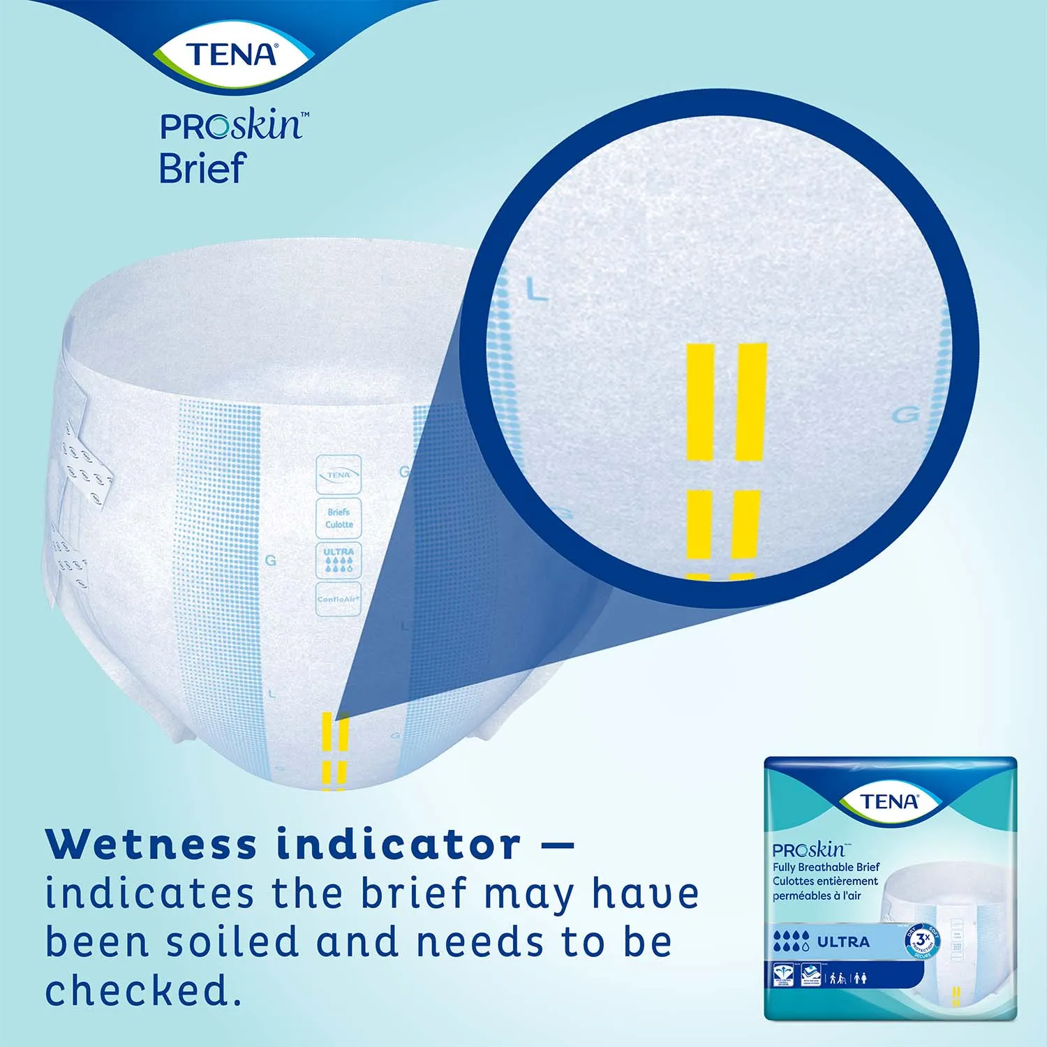 TENA ProSkin Ultra Incontinence Brief 48"- 59", Heavy Absorbency, Unisex, Large