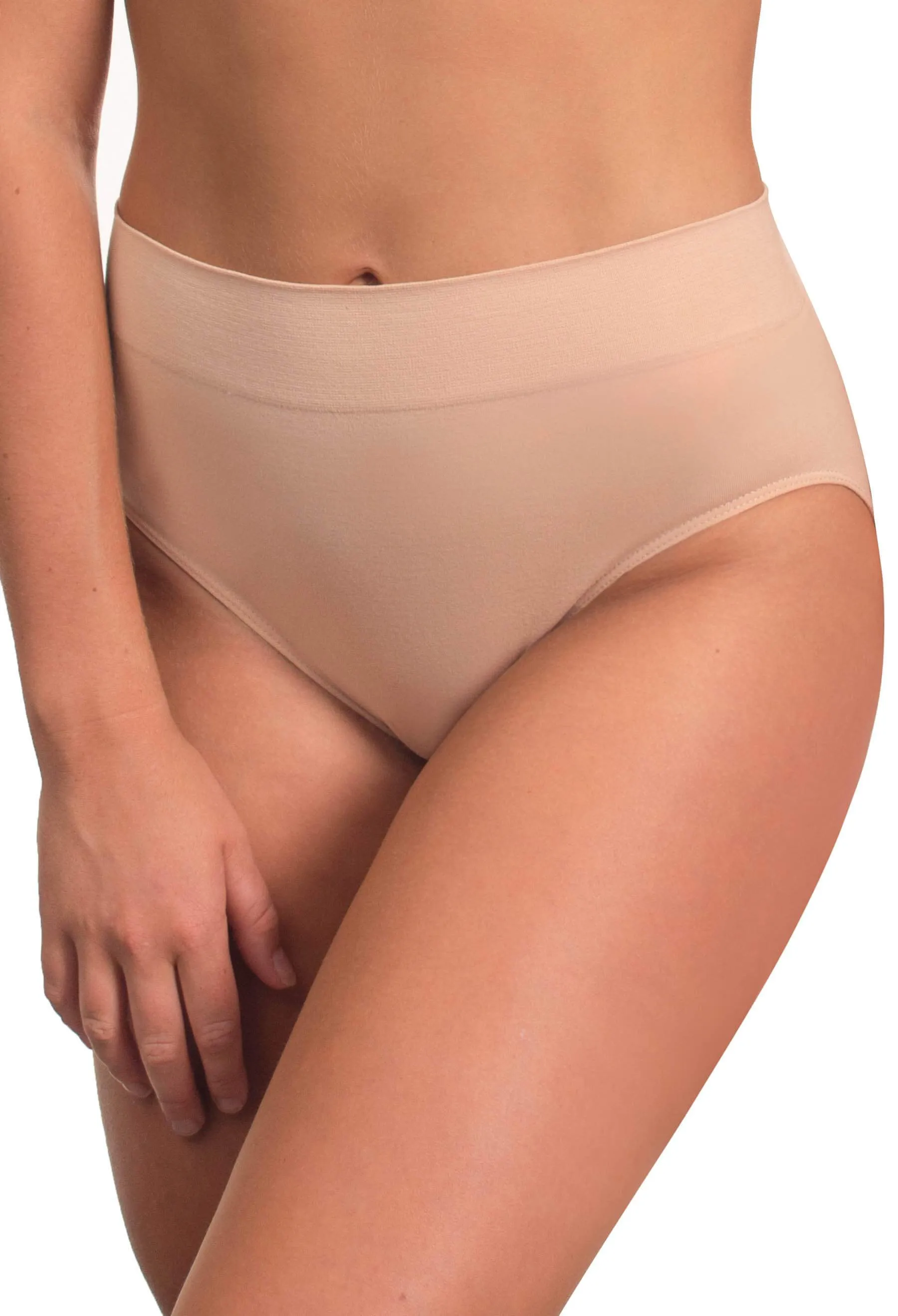 Travel Essentials - Cotton Rich Everyday Control High Cut Brief