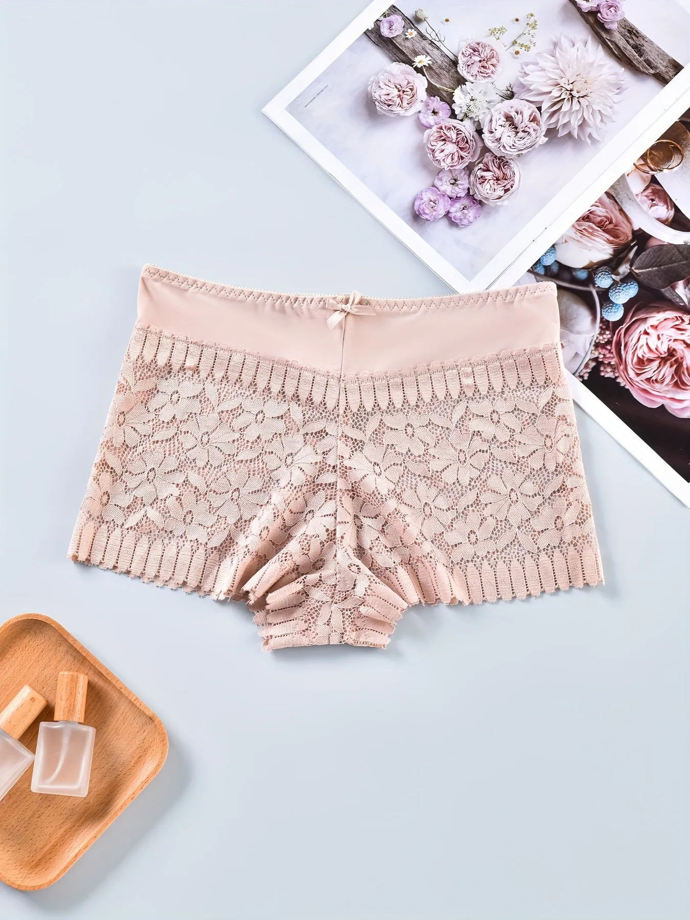 Ultimate Comfort Lace Stitching Boyshort Panties for Womens Lingerie