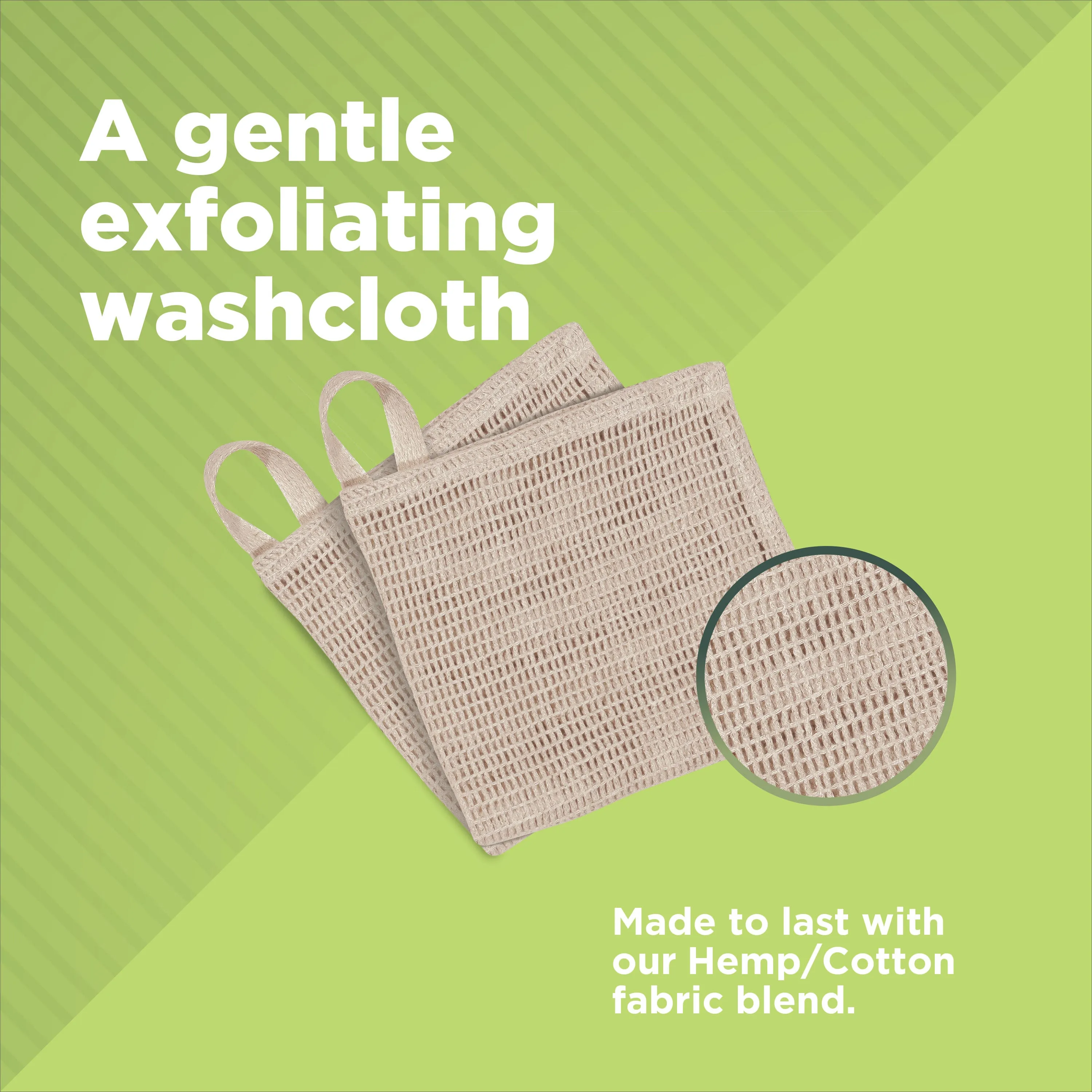 Washcloth Hemp / Organic Cotton