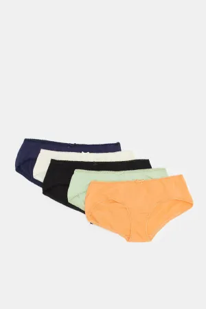 Women Assorted Boy-Leg Brief Set (Pack Of 5)