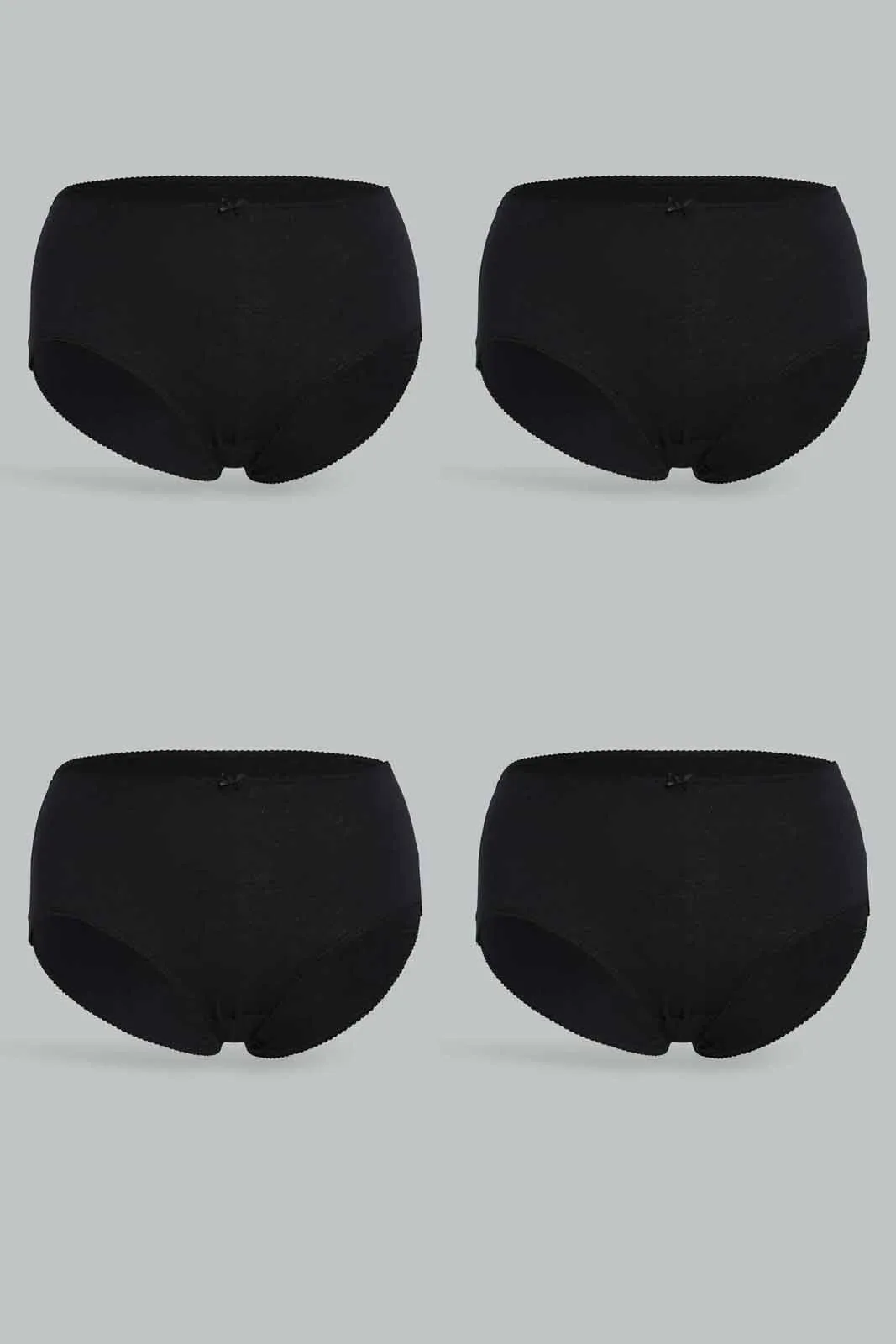 Women Black Full Brief Set (Pack of 4)