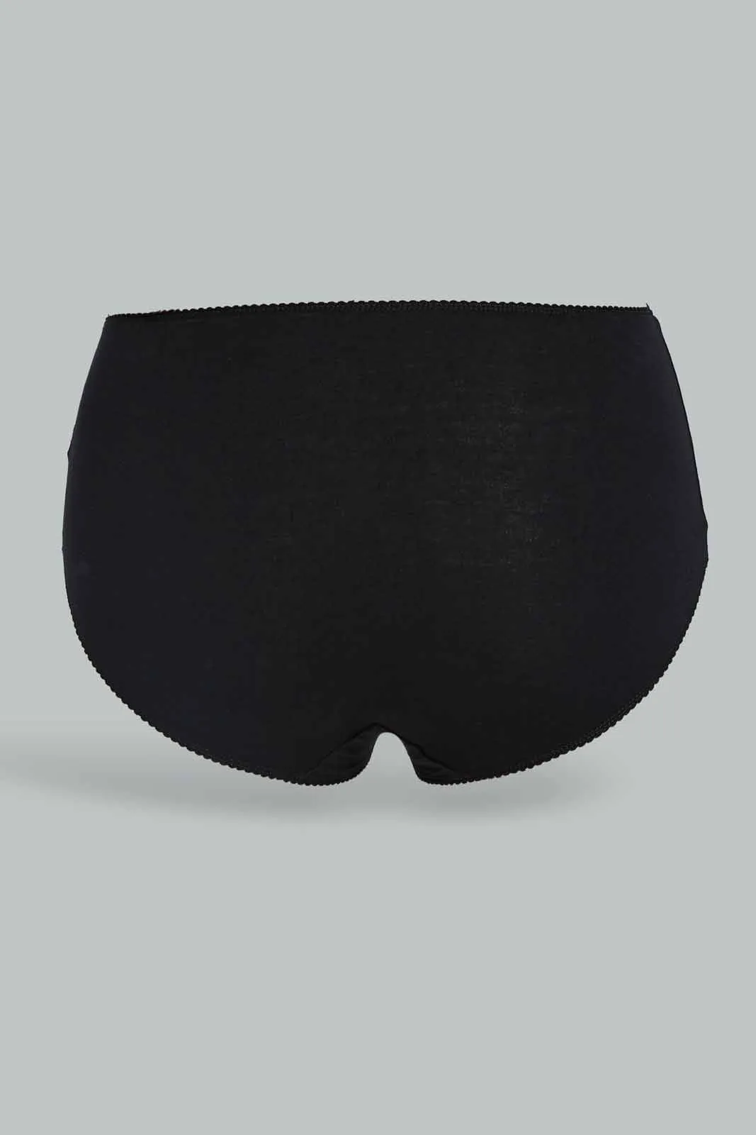 Women Black Full Brief Set (Pack of 4)