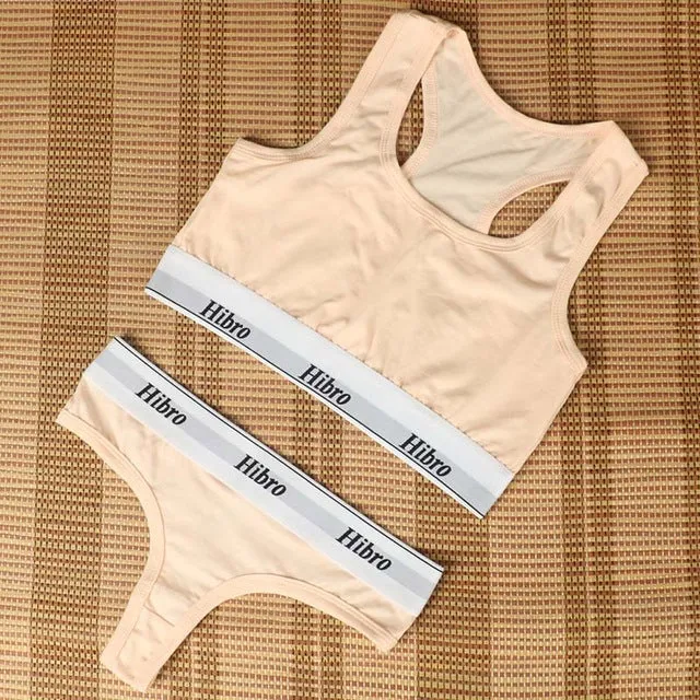 Women's underwear boxers Bra Set cotton comfortable Vest intimates Seamless Sexy Women Thongs Stretch Briefs Bras Sets