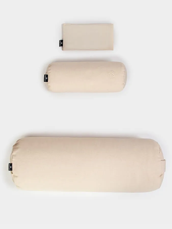 Yoga Studio Organic Meditation Bolster & Eye Pillow Set - Relax