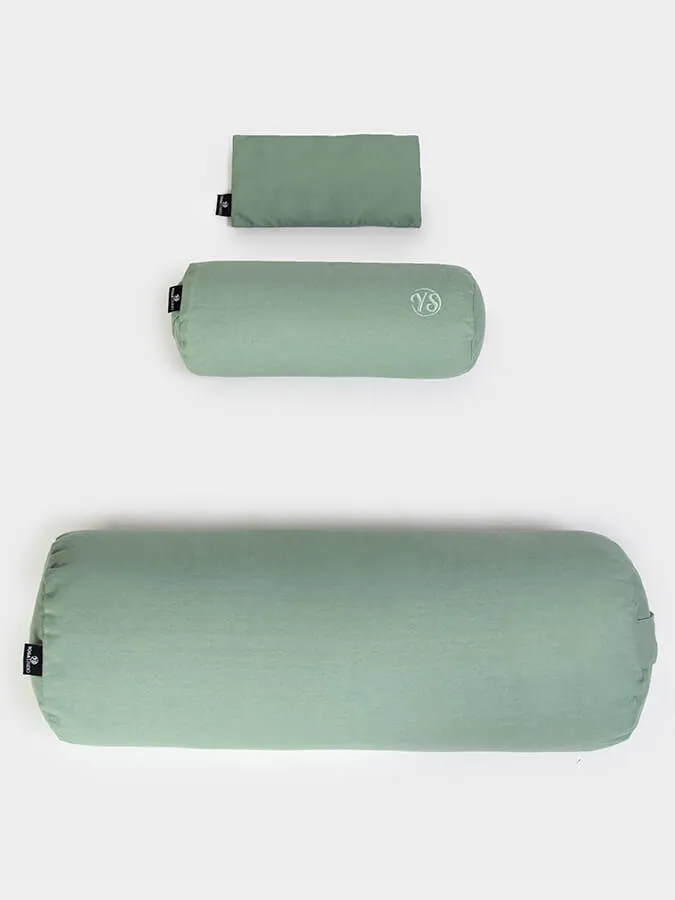 Yoga Studio Organic Meditation Bolster & Eye Pillow Set - Relax