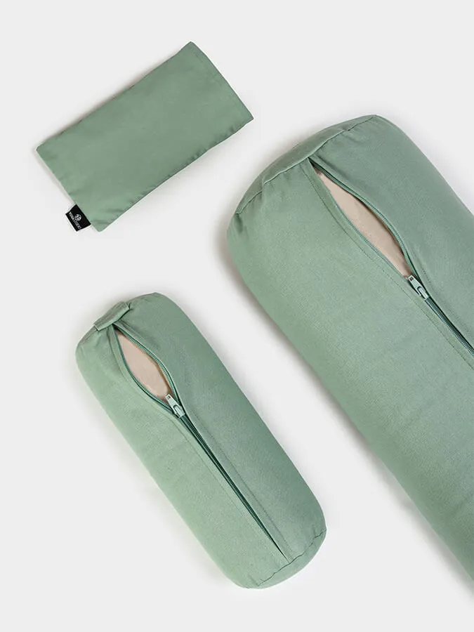 Yoga Studio Organic Meditation Bolster & Eye Pillow Set - Relax