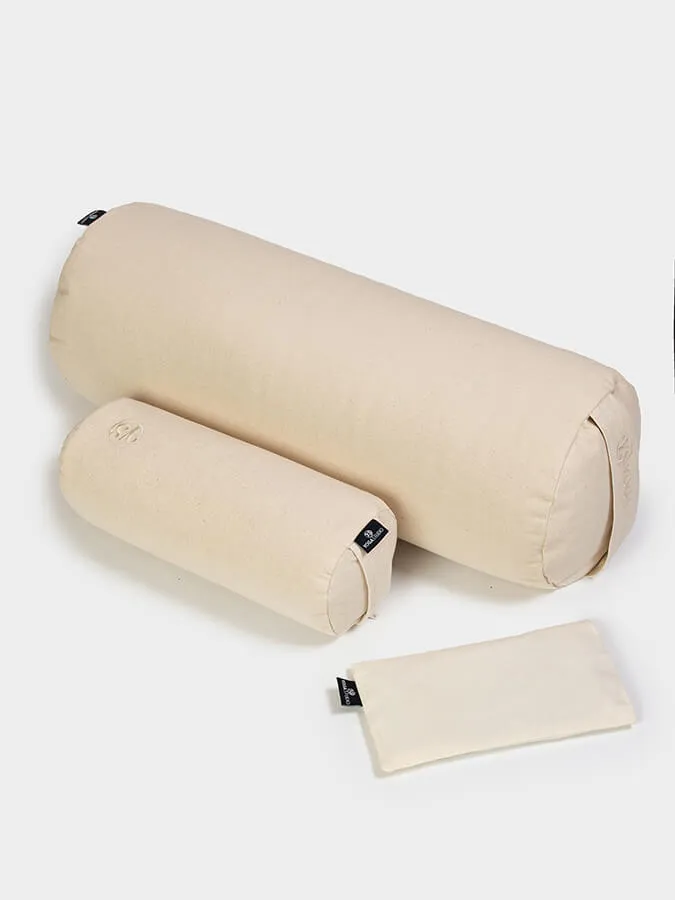 Yoga Studio Organic Meditation Bolster & Eye Pillow Set - Relax