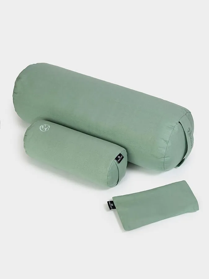 Yoga Studio Organic Meditation Bolster & Eye Pillow Set - Relax