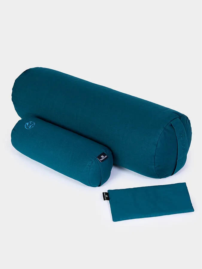 Yoga Studio Organic Meditation Bolster & Eye Pillow Set - Relax