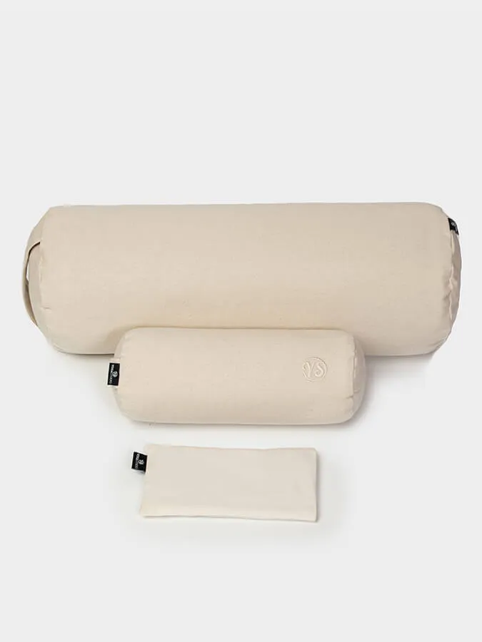 Yoga Studio Organic Meditation Bolster & Eye Pillow Set - Relax