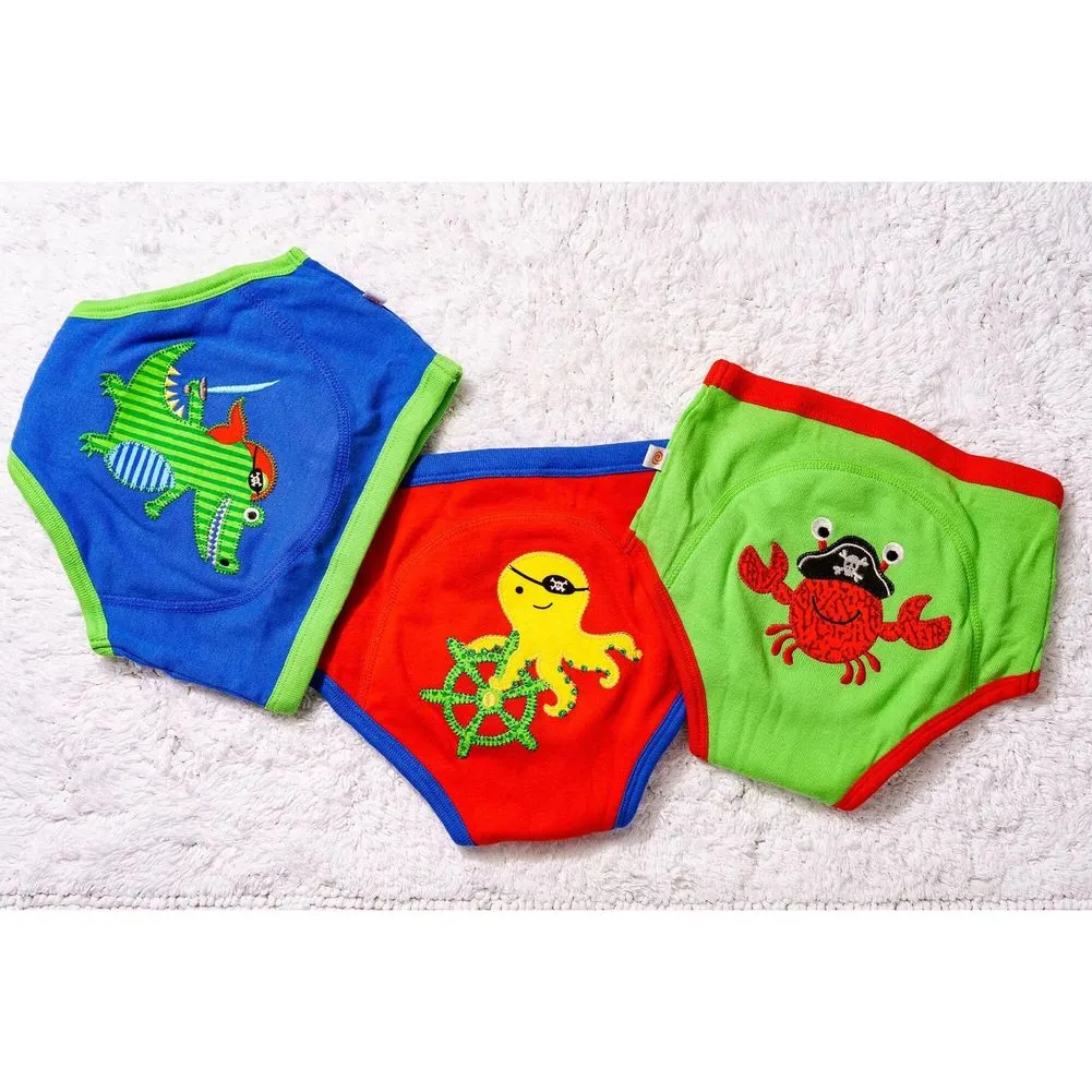 Zoocchini 3-Pack Organic Cotton Potty Training Pants Set - Pirate Pals