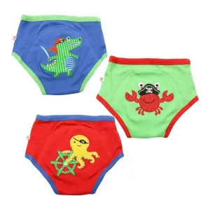 Zoocchini 3-Pack Organic Cotton Potty Training Pants Set - Pirate Pals